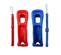 Perfect Part Wii Remote Cover - Cas en silicone avec dragonne pour Télécommande Nintendo Wii - Rouge + Bleu - Modern - Protection de la manette de la poussière et de la saleté