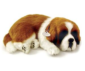Perfect Petzzz - 65419 - Peluche Interactive - Chien - St Bernard - Animal Qui Respire pour de Vrai - 25 cm