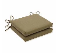 PERFECT PILLOW Oreiller Idéal pour intérieur/extérieur Taupe texturé Solide carré Coussin d'assise, 2-Pack