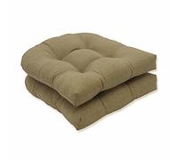 PERFECT PILLOW Oreiller Idéal pour intérieur/extérieur Taupe texturé Solide en Osier Coussins d'assise, 2-Pack