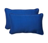PERFECT PILLOW Oreiller rectangulaire avec Cordon pour intérieur ou extérieur/extérieur, 30 cm. x 47 cm, Bleu Fresco, Lot de 2.