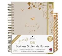 Perfect Planner Company Agenda 2026 hebdomadaire et mensuel avec suivi des objectifs et des habitudes pour organiser le travail, la vie et stimuler la productivité 222 autocollants
