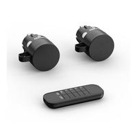Perfect prises de courant radiocommandées avec télécommande extérieure, 2 prises de courant avec radiocommande, 2300 W, 230 V set d'extérieur, portée 30 m, IP44, économie d'énergie, noir