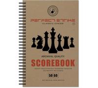 Perfect Strike Chess SCOREBOOK avec règles et instructions de notation Très résistant Pratique et compétition 14 x 21,6 cm LS-50:60 (50 jeux par livre)