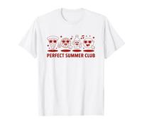 Perfect Summer Club Retro Cartoon Pizza Earth Vibe T-Shirt