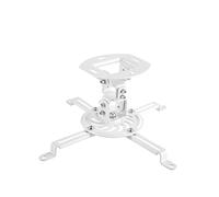 Perfect Support pour projecteurs, inclinable de -15°/ +15°, pivotant à 360°, Rotatif à 360°, Distance au Plafond 15 cm, Charge maximale 13,5 kg, Blanc
