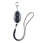 PerfectA Porte-clés avec Signal, Alarme personnelle d'autodéfense, Alarme de Poche avec Lampe LED, Outil de défense, Noir