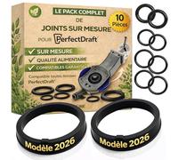[PERFECTDRAFT 2026] LOT 5 JOINTS D'ÉTANCHÉITÉ POUR PERFECTDRAFT HD3720 HD3620 HD3610 HD3600 | COMPATIBLE AVEC BEC VERSEUR & ROBINET DE TIREUSE A BIÈRE | SILICONE ALIMENTAIRE | STOP FUITE !! (2 KIT)