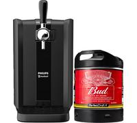 PerfectDraft Black - Pack Tireuse À Bière + 1 Fût Bud 6L - Machine Pression À Domicile - Refroidissement À 3°C - 30 Jours Fraîcheur - Indicateurs LED Température, Volume - Idée Cadeau Amateur Bière