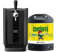 PerfectDraft Black - Pack Tireuse À Bière + 1 Fût Chouffe 6L - Machine Pression À Domicile - Refroidissement À 3°C