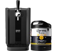 PerfectDraft Black - Pack Tireuse À Bière + 1 Fût Corona 6L - Machine Pression À Domicile - Refroidissement À 3°C - 30 Jours Fraîcheur - Indicateurs LED Température - Idée Cadeau Amateur Bière