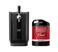 PerfectDraft Black - Tireuse à bière avec fût Bud 6 L | Pack avec 1 Fût Bud, Refroidissement À 3°C, 30 Jours Fraîcheur, Machine Pression À Domicile
