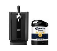 PerfectDraft Black - Tireuse à bière avec fût Corona Extra 6 L | Pack avec 1 Fût Corona Extra, Refroidissement À 3°C, 30 Jours Fraîcheur, Machine Pression À Domicile