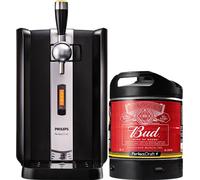 PerfectDraft - Pack Tireuse À Bière + 1 Fût Bud 6L - Machine Pression À Domicile - Refroidissement À 3°C - 30 Jours Fraîcheur - Écran LED Température, Volume - Idée Cadeau Amateur Bière