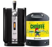 PerfectDraft - Pack Tireuse À Bière + 1 Fût Chouffe 6L - Machine Pression À Domicile - Refroidissement À 3°C - 30 Jours Fraîcheur - Écran LED Température - Idée Cadeau Amateur Bière