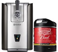 PerfectDraft Pro - Pack Tireuse À Bière + 1 Fût Bud 6L - Machine Pression À Domicile - Refroidissement À 3°C - 30 Jours Fraîcheur - Écran LED Température - Idée Cadeau Amateur Bière