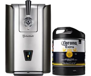 PerfectDraft Pro - Pack Tireuse À Bière + 1 Fût Corona 6L - Machine Pression À Domicile - Refroidissement À 3°C - 30 Jours Fraîcheur - Écran LED Température - Idée Cadeau Amateur Bière