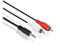 PerfectHD Câble jack RCA de 20 m | Câble audio stéréo | Câble Y | 2 fiches RCA vers fiche jack 3,5 mm | Câble de raccordement RCA