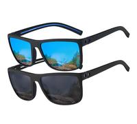 Perfectmiaoxuan Lunettes de soleil polarisées hommes femmes Mode Sommer Vacances Extérieur Conduite Pêche léger TR90 incassable cadre UV400 protection carré lunettes de soleil