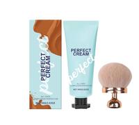 Perfector de couverture du corps, avec brosse, fond de teint crème CC longue durée, teint de la peau imperméable, correcteur hydratant à couverture complète (foncé)