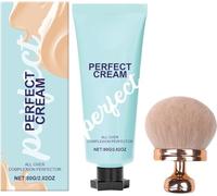 Perfector De Couverture Du Corps,Avec Brosse,Super Cream All Over Complexion Perfector,Fond De Teint Corps Crème CC Longue Durée,Maquillage De Tatouage,Encre Imperméable Pour La Peau (Ivory)