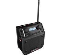 PerfectPro DPR2-18V Radio de chantier DAB+, FM AUX, Bluetooth, DAB+, FM protégé contre les projections deau, étanche à la poussière, résistant aux coups noir