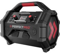 Perfectpro Rocktagon 18v Radio de chantier DAB+, FM noir, rouge