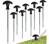 Perfectsell 12 Pack Galvanised Anti-Rust Tent Pegs Camping Tent Pegs Heavy Duty Garden Stakes With Wire Tent Accessories For Camping, Hiking, Gardening