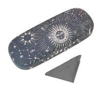 PERFECTSIGHT Étui de protection rigide en cuir synthétique pour femmes, hommes et filles, Black Star Atlas, taille unique