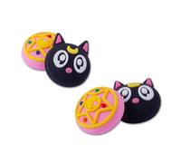 PERFECTSIGHT Lot de 4 jolis capuchons de pouce pour manette Switch 2, PS5/PS4/Xbox One (série X, S)/NS Switch Pro, manette analogique Magic Moon en silicone (Luna)