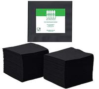 Perfectware 2 plis Noir 200 Noir Boisson Serviettes Paquet de 200 Ct- 2 plis, 6,3 cm Hauteur, 12,7 cm de large, 25,4 cm de long (lot de 200), noir, 200