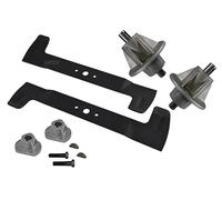 perfektGarten Jeu de lames de 84 cm + support compatibles avec Alpina Castel Garden Stiga Solo Mountfield Gardol Emak