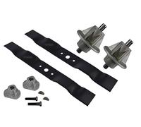 perfektGarten Jeu de lames de 98 cm + support compatibles avec Alpina Castel Garden Mountfield Solo Stiga Hurricane