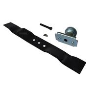 perfektGarten Lame de 56 cm + support de lame + cale + vis compatible avec les tondeuses Scheppach avec entraînement