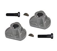 perfektGarten Lot de 2 supports de lame + vis R+L + cale compatibles avec John Deere compatible avec Mountfield Motec 25463200