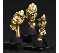 Perfekto24 Sculpture Set - Sculptures décoration Moderne - Sculptures en Or - Statues décoration - décoration Moderne Figures en Or