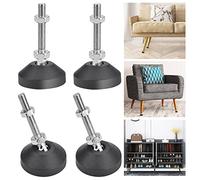 PERFETSELL 4 PCS Pieds de Support Inclinés Réglables Pieds de Meubles Réglables M8 * 50mm Pieds de Nivellement de Meubles Protecteurs de Dol pour Pieds de Chaise