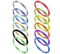 PERFETSELL Lot de 12 rouleaux de fil à bijoux multicolore, 0,8 mm, en aluminium, multicolore, pour la fabrication de bijoux