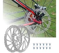 PERFETSELL Lot de 2 disques de frein à disque flottant de 160 mm en acier inoxydable avec 12 boulons pour la plupart des vélos de route, VTT, BMX, VTT