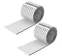 PERFETSELL Lot de 3200 carreaux de mosaïque en verre - Autocollants muraux - Mosaïque - Carreaux de salle de bain - Argenté - Mosaïque - Film pour carrelage mural - Décoration pour salle de bain