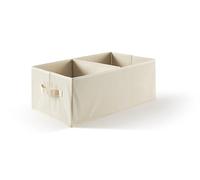 Perfetto Più Easybox Organiseur de tiroir avec Compartiments, en Tissu Non tissé, Couleur écru, 12 x 40 x 11 cm