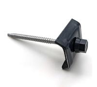 Perffixe Vis pour bac acier et cavalier 6,3x100 mm RAL 5008 bleu gris kit pour sommet de nervure par 20