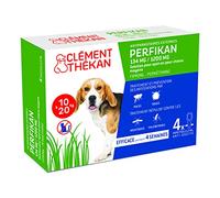Clément Thékan – Perfikan Antiparasitaire pour chien 10-20 kg – Anti-puces/tiques – 4 pipettes