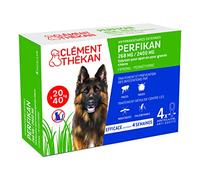 Perfikan Grands Chiens 268 mg/ 2400 mg Clément Thékan -Anti-Puces/Tiques/Moustiques/Phlébotomes-Protège votre animal jusqu'à 4 semaines-Fabriqué en France -1,5 kg à 4 kg-4 pipettes application Spot On