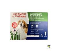 Clément Thékan – Perfikan Antiparasitaire pour chien 10-20 kg – Anti-puces/tiques – 4 pipettes