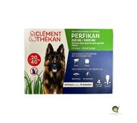Parapharmacie en ligne > Vétérinaire > Produits anti-parasites pour animaux > Produits anti-puces et anti-tiques pour animaux Clément Thékan Perfikan Solution pour Spot-on Chien 20-40 kg x 4