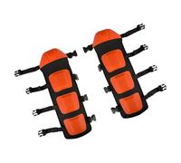 perfk 1 paire de genouillères de jardinage, protège-jambes réglables, 53 x 28 cm, pour VTT, coque rigide polyvalente, rembourrage de protection