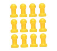 perfk 12 pièces Bouchons de Poteau de Trampoline Remplacement de la Protection du Cadre de lit en Fer Remplacer Les pièces Jaunes légères de 25 mm de