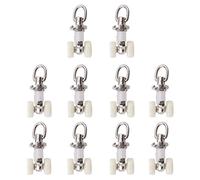 perfk 20 Pièces Rouleaux de Rail de Rideaux à roulettes Planeurs de Rideau pour Rideaux Voilages en d'aluminium