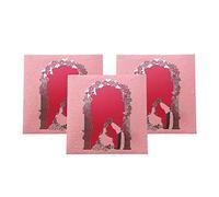 perfk 3 Pièces Cartes d'Invitations de Mariage Cartes d'Insertion Vierges Élégantes Fournitures de Fête de Mode pour la Saint Valentin Mariage Fiançailles